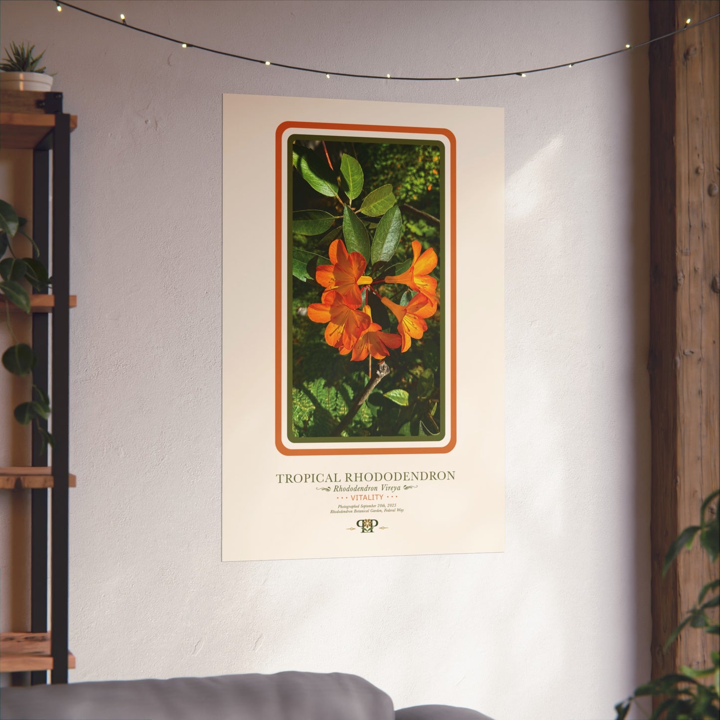 Orange Azalea Fine Art Poster | Botanical Wall Art | Vitality Nature Print