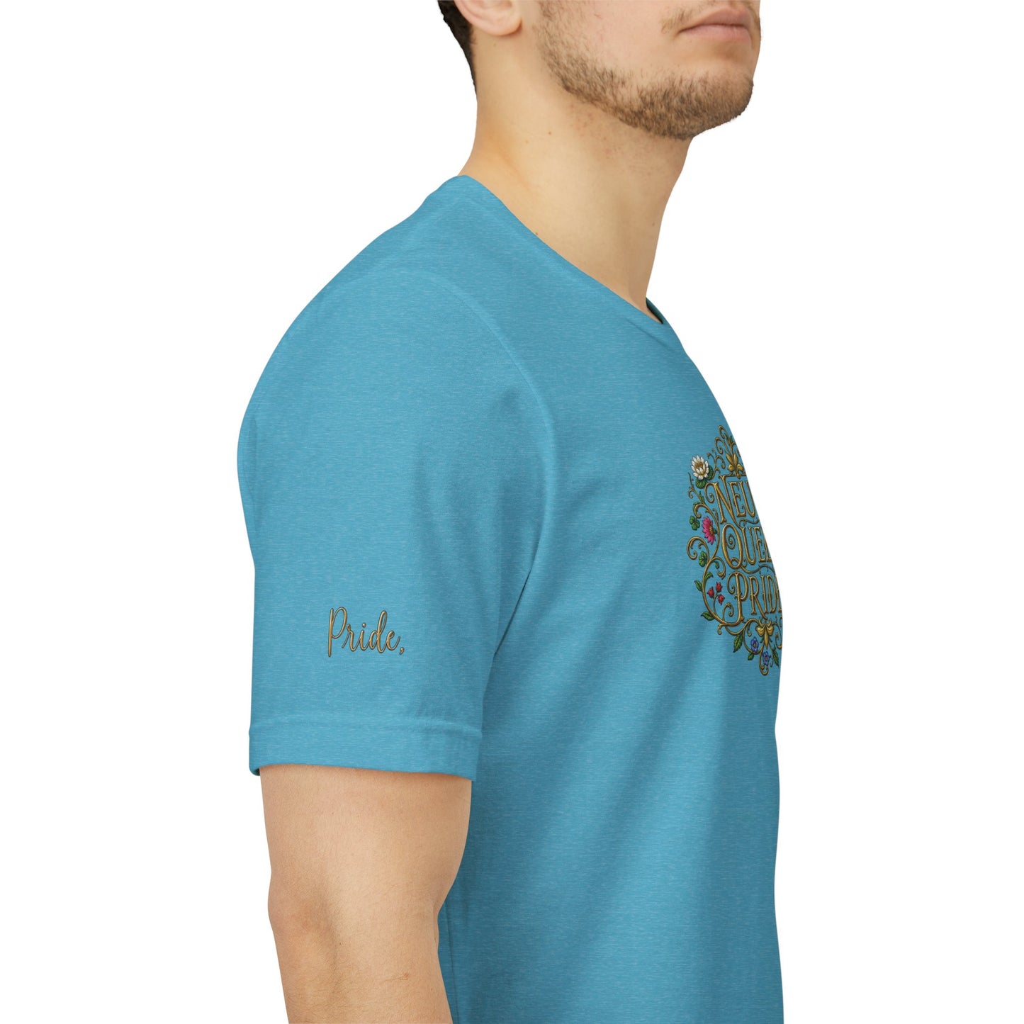 Neuro Queer Pride T-Shirt | Floral Neurodiversity Pride Tee