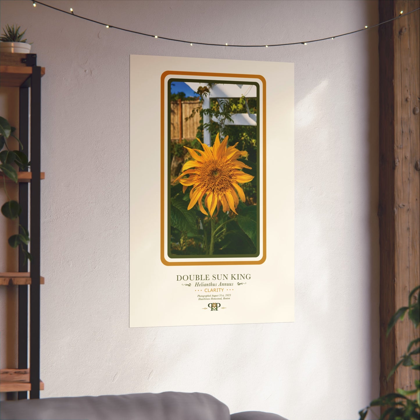Yellow Sunflower Fine Art Poster | Botanical Wall Art | Clarity Nature Print
