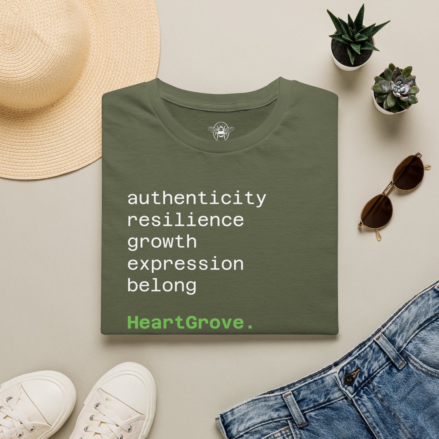 HeartGrove™️ “Belong” Typography T-Shirt