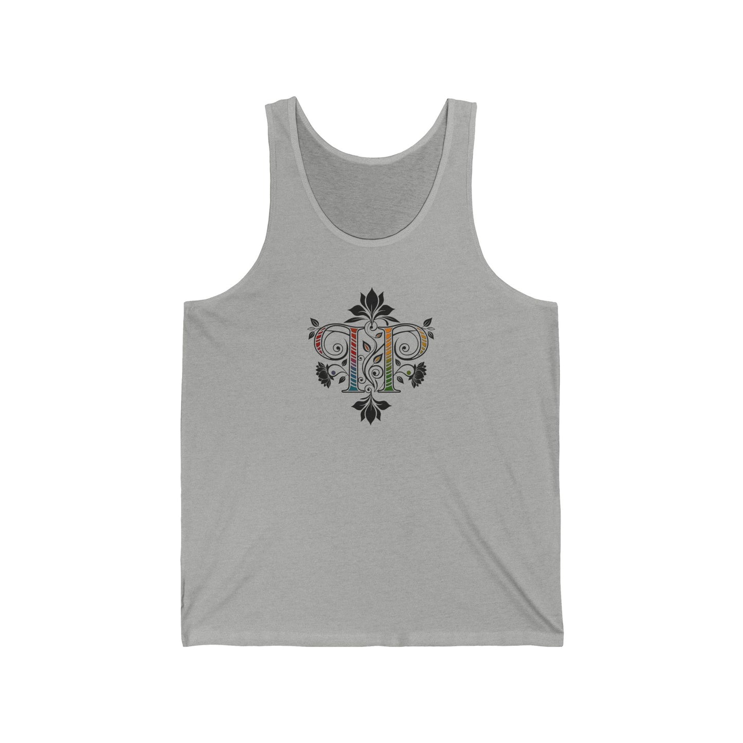 PRIDE BASICS: Pride, Planted Art Nouveau Tank Top — Rooted in Worth Botanical Pride Tank
