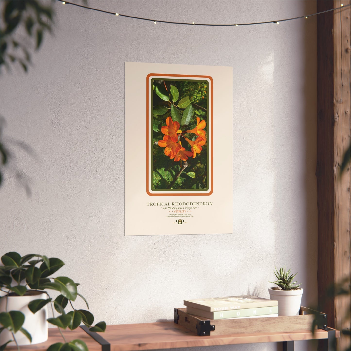 Orange Azalea Fine Art Poster | Botanical Wall Art | Vitality Nature Print