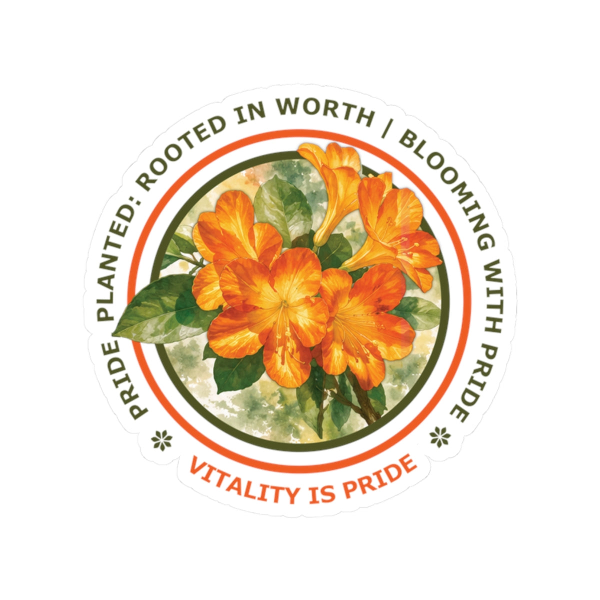 “Vitality Is Pride” Vinyl Sticker - Pride, Planted: Rooted in Worth collection.