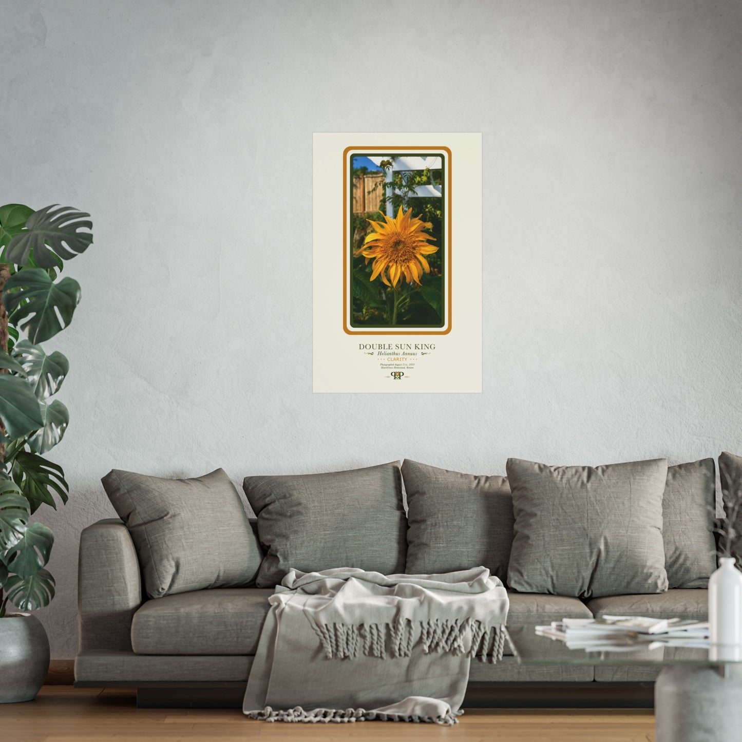 Yellow Sunflower Fine Art Poster | Botanical Wall Art | Clarity Nature Print