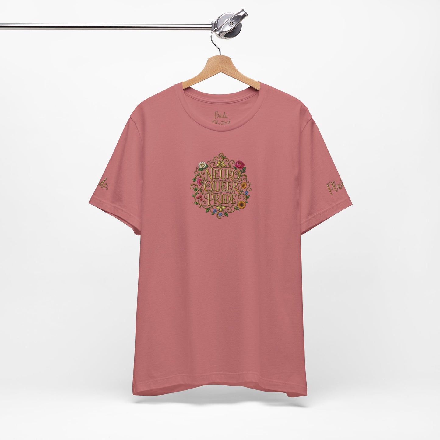 Neuro Queer Pride T-Shirt | Floral Neurodiversity Pride Tee