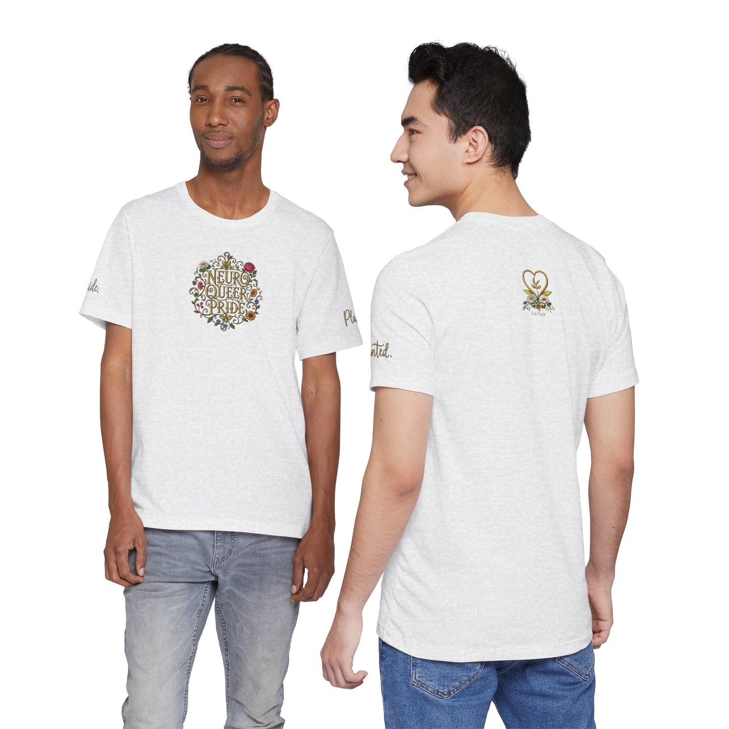 Neuro Queer Pride T-Shirt | Floral Neurodiversity Pride Tee