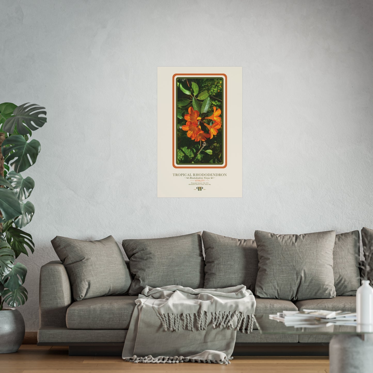 Orange Azalea Fine Art Poster | Botanical Wall Art | Vitality Nature Print