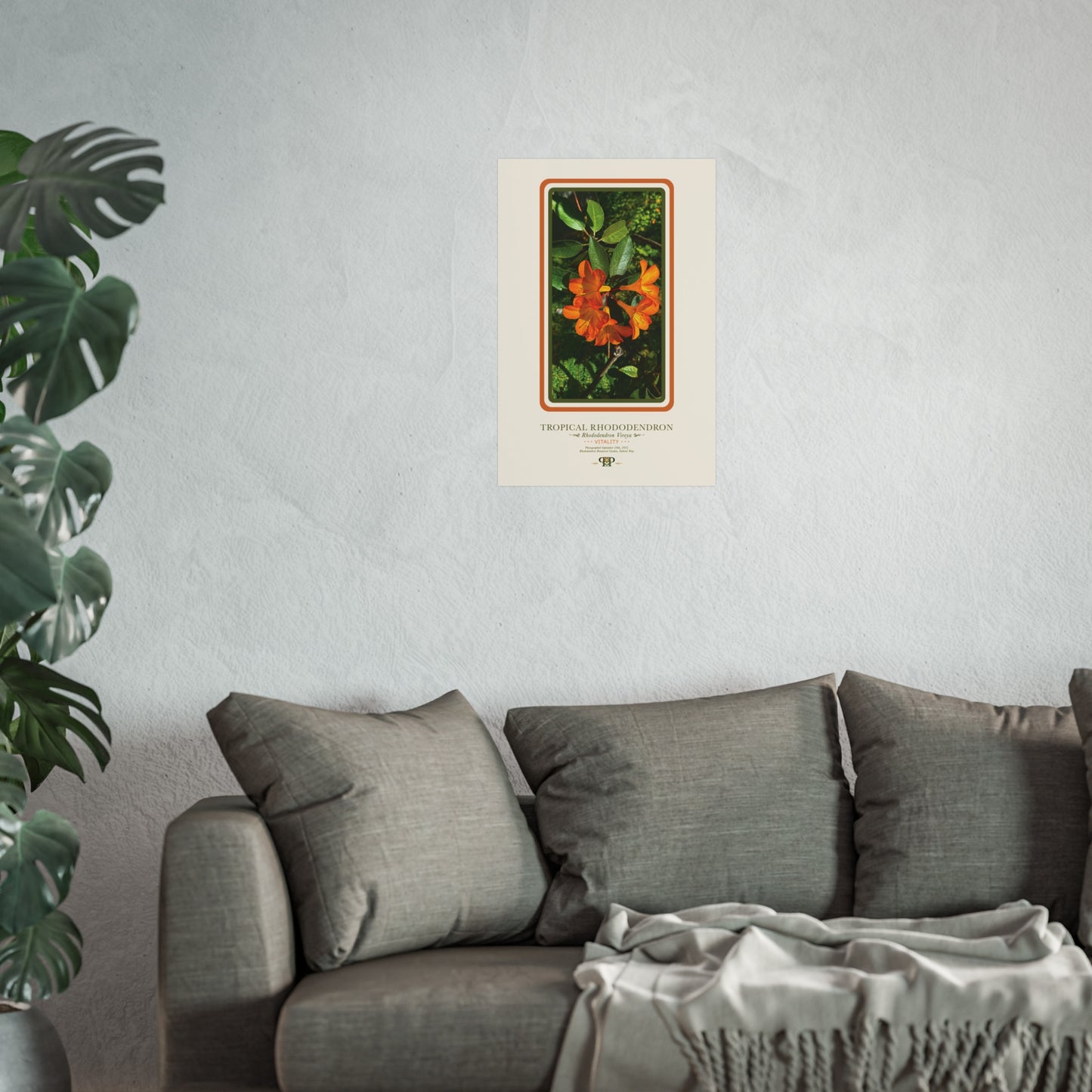 Orange Azalea Fine Art Poster | Botanical Wall Art | Vitality Nature Print