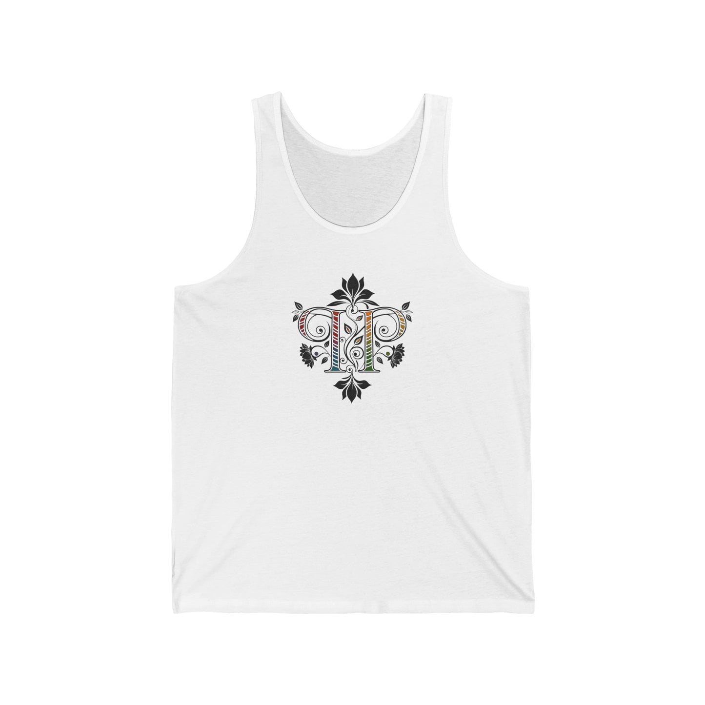 PRIDE BASICS: Pride, Planted Art Nouveau Tank Top — Rooted in Worth Botanical Pride Tank