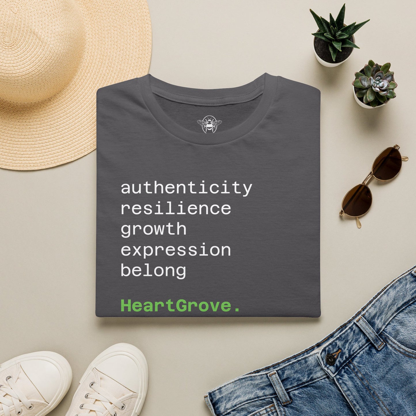 HeartGrove™️ “Belong” Typography T-Shirt