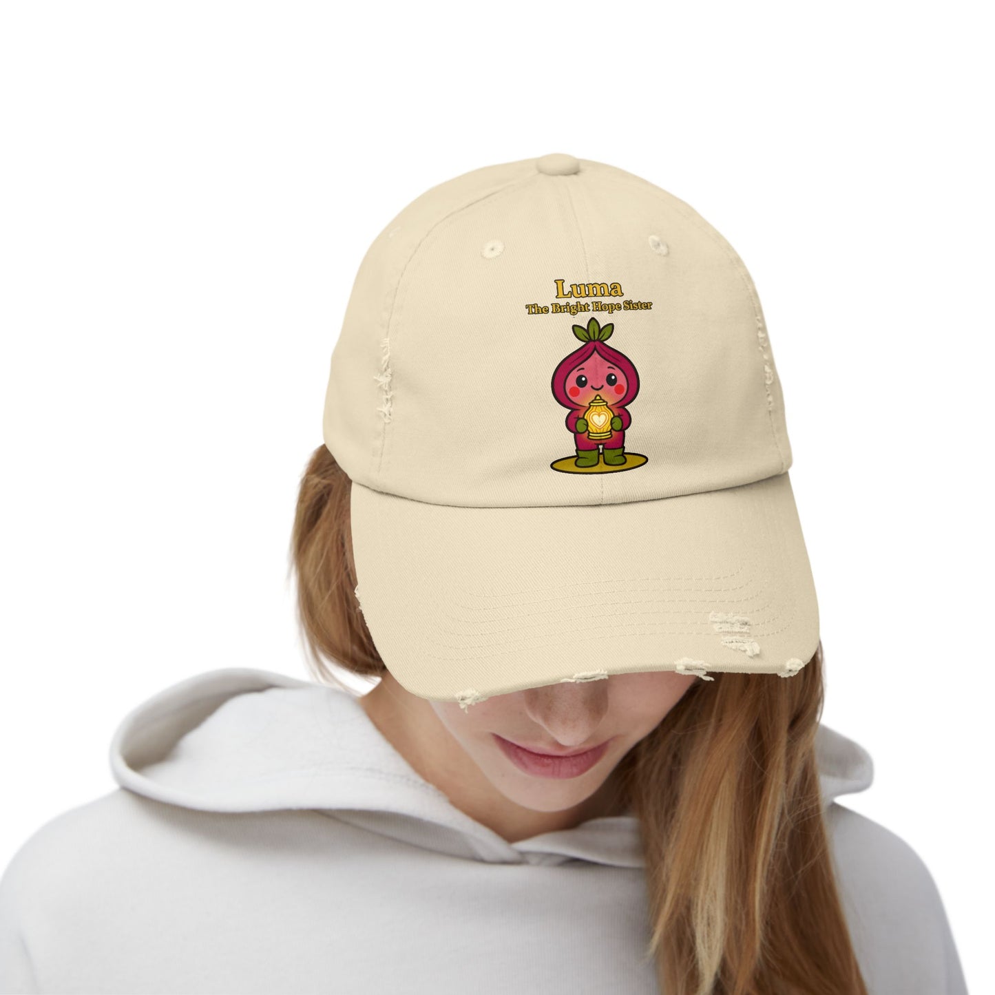 Heartlight Collection - Sprout & Luma, The Heartlight Twins Distressed Cap