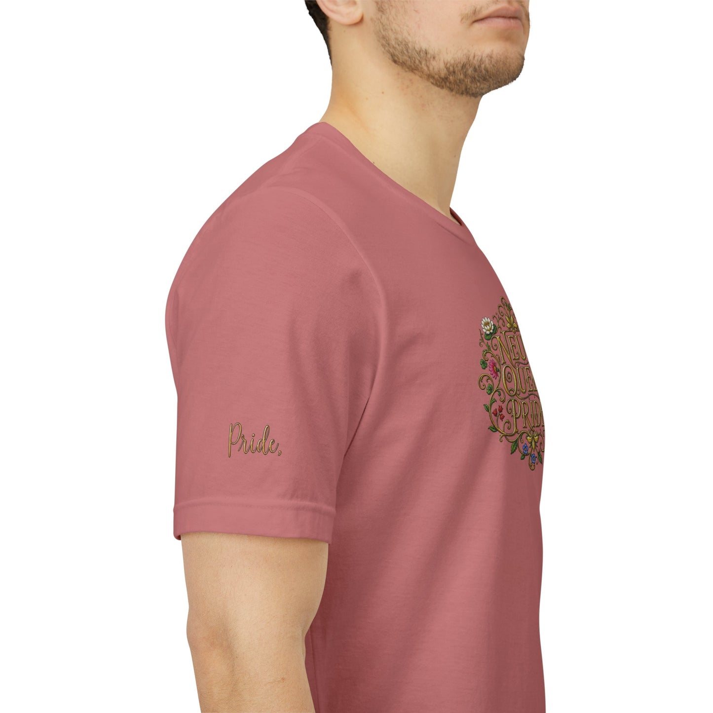 Neuro Queer Pride T-Shirt | Floral Neurodiversity Pride Tee