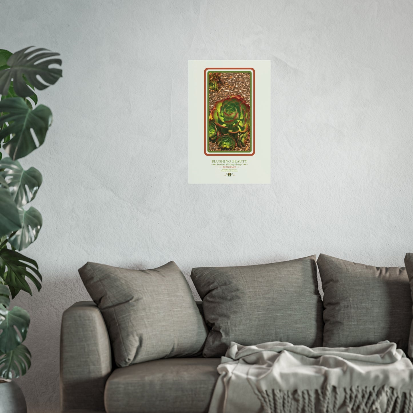 Green Succulent Fine Art Poster | Botanical Wall Art | Resilience Nature Print